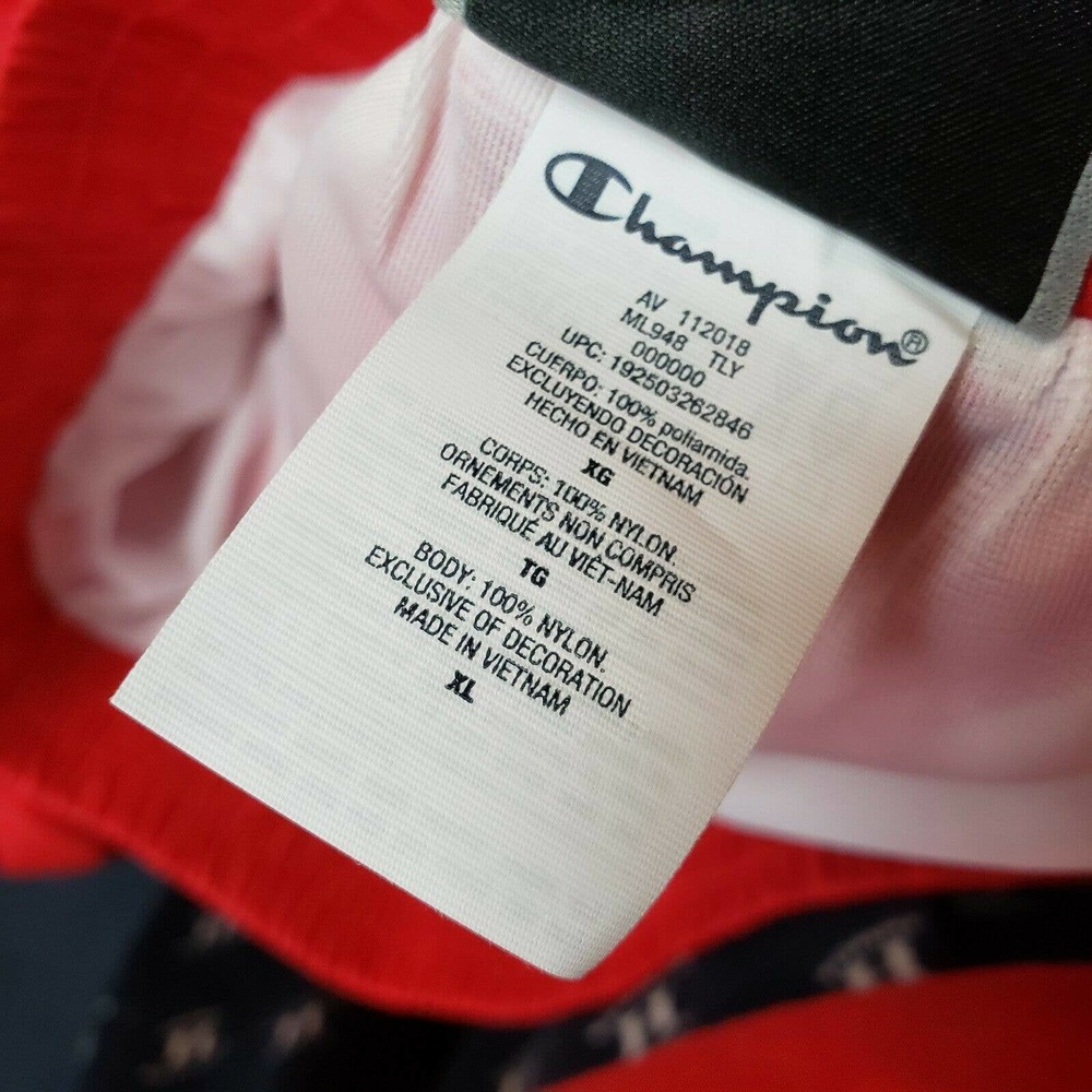 Champion Life Nylon Warm Up Pants In Red Blue White - Picture 10 of 11